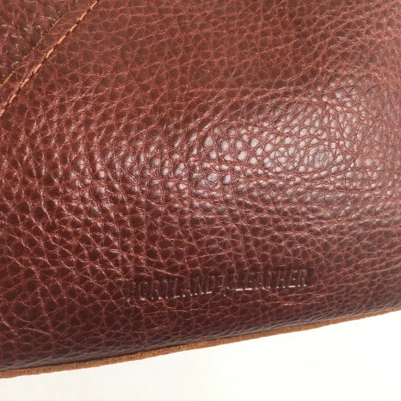 Portland Leather Goods Naomi Shoulder Bag Nutmeg Brown Pebbled Leather Crossbody